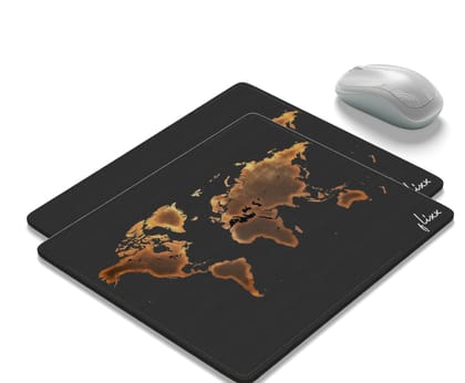 Flixx Computer Laptop Non-Slip Rubber Mousepad (3 mm ) World Map-Pack of 2