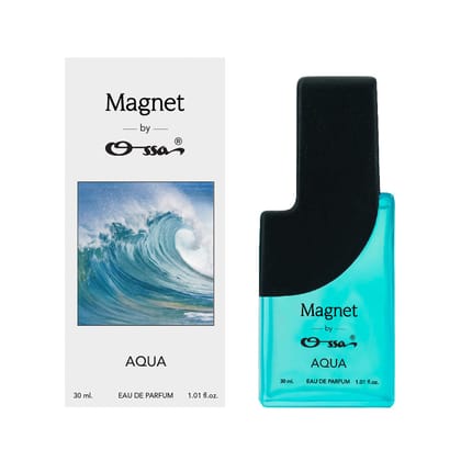 Ossa Magnet Aqua Eau De Parfum 30ML With Sandalwood & Musk Fragrance | Premium Long Lasting Perfume for Men & Women | Oceanic Scent for Daytime Events and Adventures Ossa Magnet Aqua Eau De Parfum 30ML With Sandalwood & Musk Fragrance | Premium Long Last