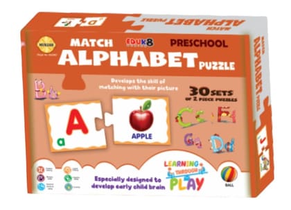 MUKESH Match and Learn Puzzle for Kids Alphabets 60 Pieces Educational Pair Matching Game
