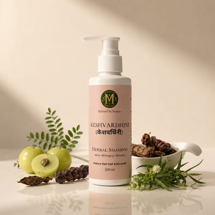 Keshvardhini Ayurvedic Herbal Shampoo  (Amla, Bhringraj, Shikakai) - 200ML