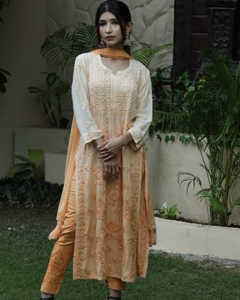 Gauhar yellow suit