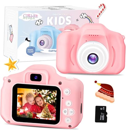 Kids Camera, Toys Mini Camera for Kids, Christmas Birthday Gifts Toys Toddler Camera for Boys Girls Age 4+ to 15, 1080P HD Kids Digital Video Camera with 2 Lens (Baby Pink) Kids Camera, Toys Mini Camera for Kids, Christmas Birthday Gifts Toys Toddler Cam