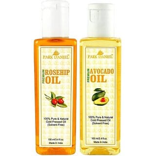 PARK DANIEL Organic Rosehip oil and Avocado oil - Natural &amp; Undiluted combo of 2 bottles of 100 ml (200ml) (200 ml)