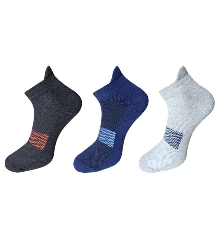 3_Pair Set Unisex Casual Cotton Printed Ankle Length Socks (Multicolor)-PID54076