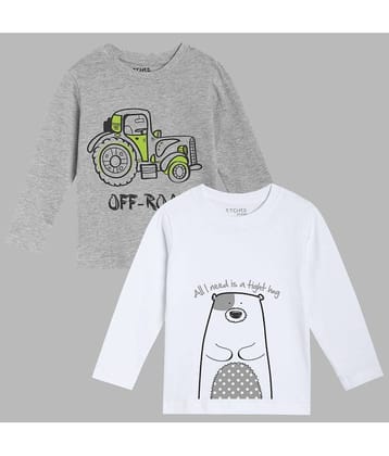 ETCHED DESIGN Pack of 1 Boys Cotton T-Shirt ( Multicolor )
