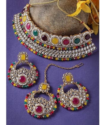 Sukkhi Green Alloy Necklace Set ( Pack of 1 )