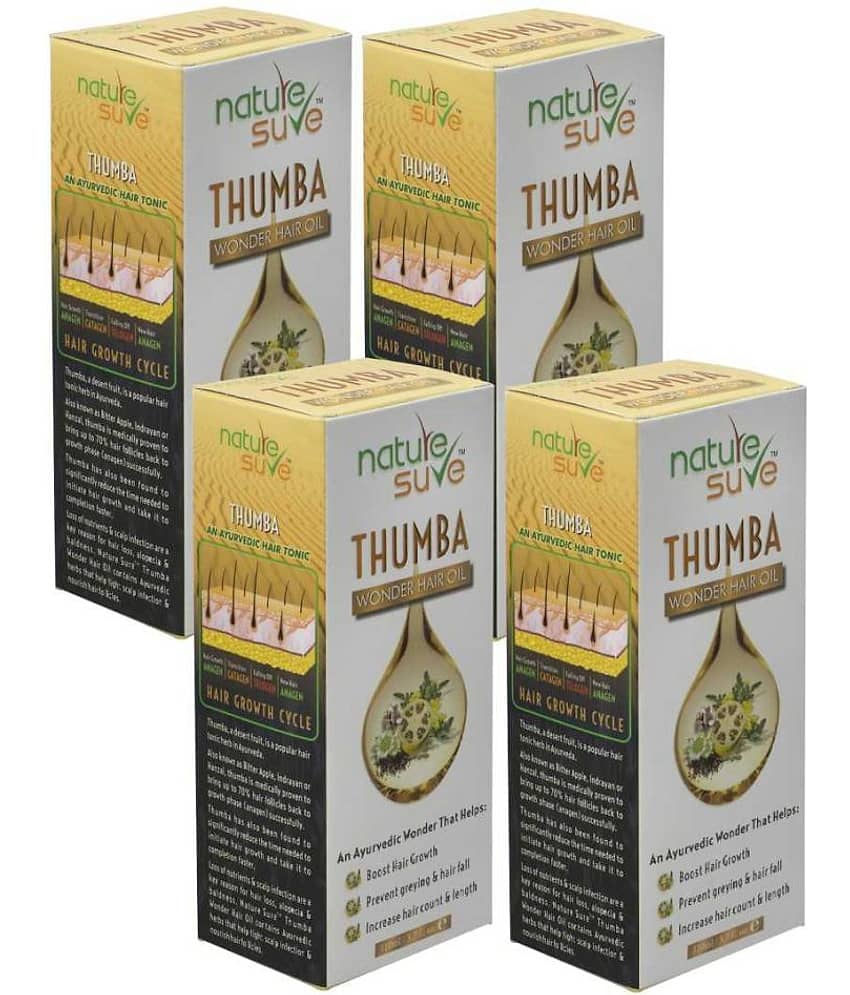 Nature Sure Thumba Wonder Hair Oil for Men and Women - 4 Packs (110ml Each)
