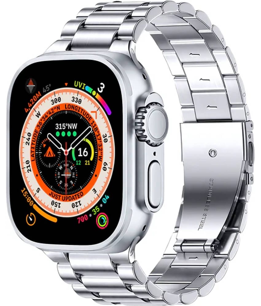 VERONIC ULTRA Watch with Wireless Charging Silver Smart Watch
