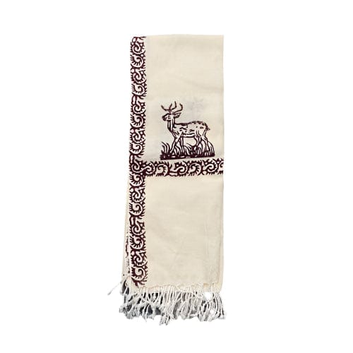 Sangai Print (Reddish-Brown) Manipuri Lengyan - Traditional Handwoven Loincloth