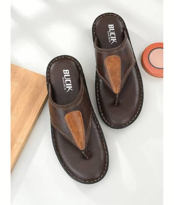 Bucik - Brown Men's Thong Flip Flop