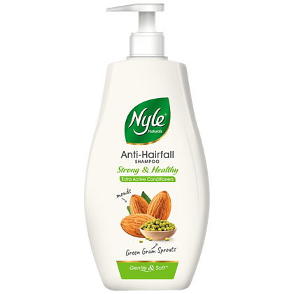 Nyle Naturals Anti-Hairfall Shampoo, With Coconut Milk, Badam And Amla, Gentle & Soft Shampoo For Men & Women, 400Ml Nyle Naturals Anti-Hairfall Shampoo, With Coconut Milk, Badam And Amla, Gentle & Soft Shampoo For Men & Women, 400Ml