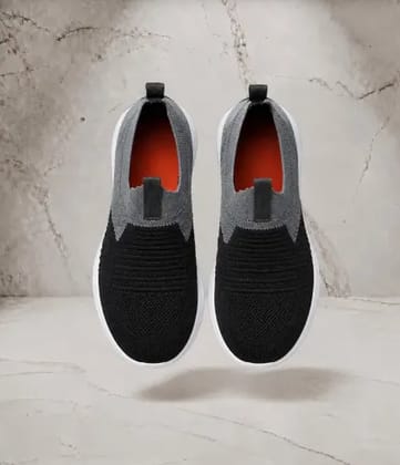 Black and grey Unisex Knitted Eva Footwear