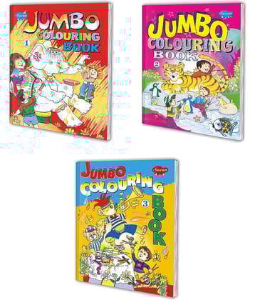 Sawan Presents Set of 3 Jumbo Coloring Book | Part 1 , 2 & 3