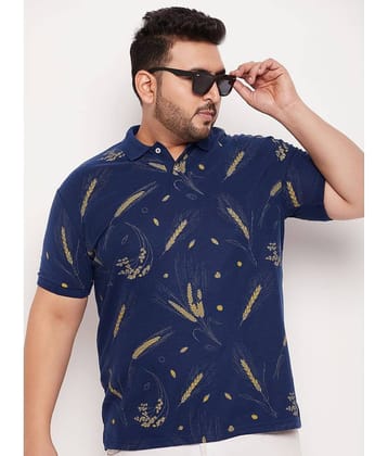 GET GOLF - Navy Cotton Blend Regular Fit Men's Polo T Shirt ( Pack of 1 )