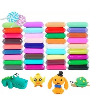 ECLET (Pack of 12) Air Dry Clay, Colorful Children Soft Clay, Creative Art Crafts, Gifts for Kids-Multi Color. Non-Toxic Modeling Magic Fluffy Foam Bouncing Clay Putty Kit for Kids with Tools .108