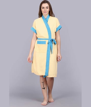 Poorak Blue Free Size Bathrobe ( Pack of 1 )