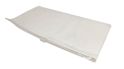 Jewel Display Packing Zip Pouch 20x10cm (8x4inch) Rectangle White & Transparent (Pack of 5 pieces)-5 Pieces