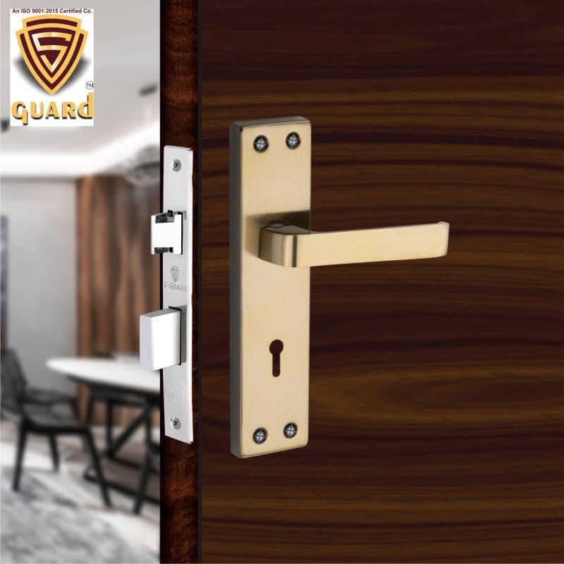 S-GUARD Iron Mortise Handle Lock for Main Door, Bedroom, Main Gate Heavy Duty-65MM Double Turn Lock-VA