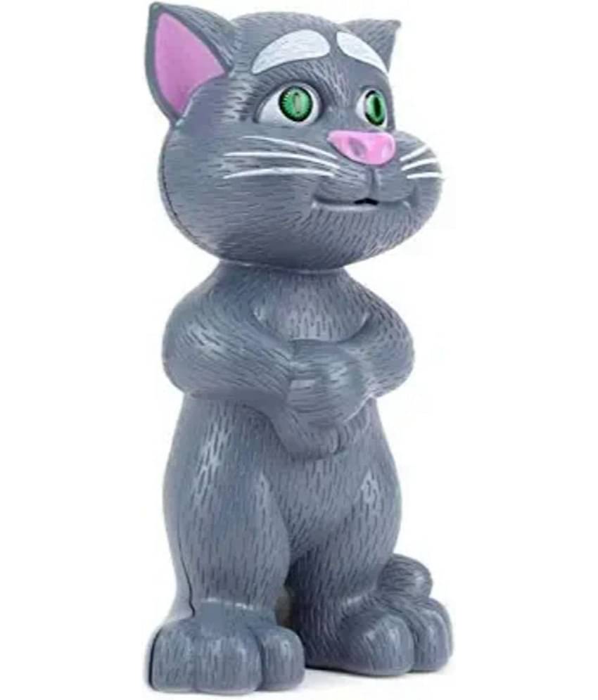 2405 YESKART-GREY Talking Tom Cat Toy for Kids with Songs and Stories in Funny Tone (Talking Cat),GREY