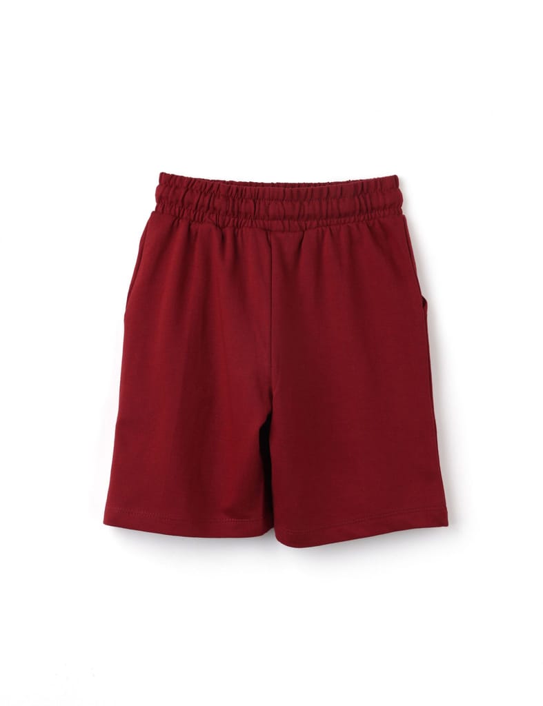 Sophisticated Kids Boys Shorts Cotton French Terry Winery Red Mini Digger 2025 at ShopCircuit | 