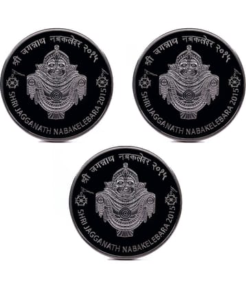 Set of 3 Coins of Shri Jagganath Nabakelebara 1000 - Silver Plated Fancy Coins