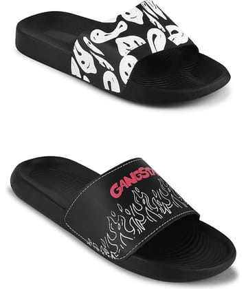 PERY PAO Black Men's Slide Flip Flop