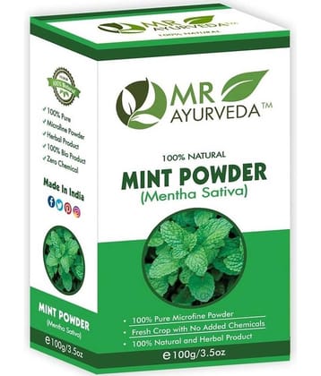 MR Ayurveda 100% Pure Pudina Powder Face Pack Masks 100 gm