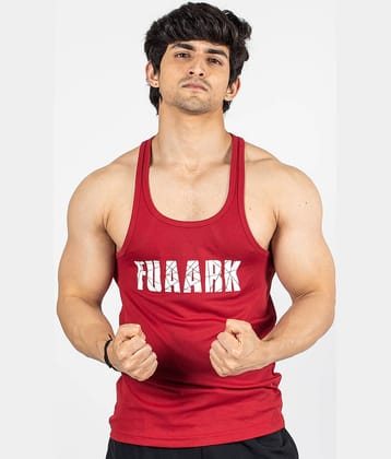 Fuaark - White Polyester Slim Fit Men's Tanks ( Pack of 1 )