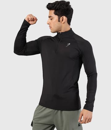 Fuaark Black Polyester Slim Fit Men's Sports T-Shirt ( Pack of 1 )
