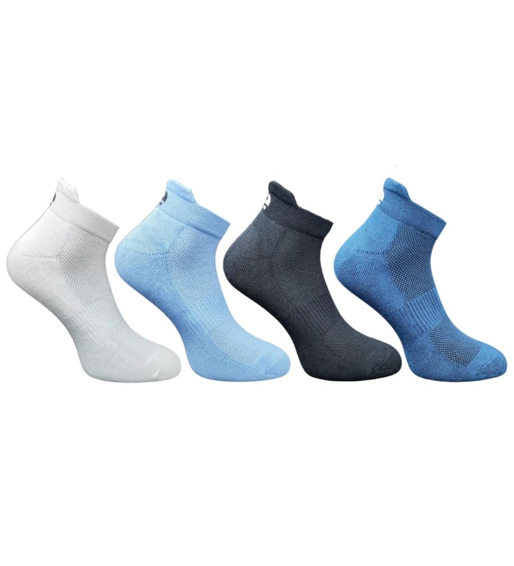 4_Pair Set Unisex Casual Cotton Printed Ankle Length Socks (Multicolor)-PID63452