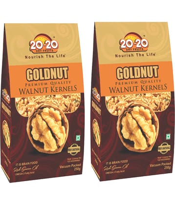20-20 Dry Fruits Walnuts (Akhrot) 250 g Each Pack of 2