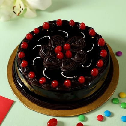Truffle Cherry Cake 1 Kg Eggless Truffle Cherry Cake 1 Kg Eggless