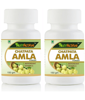 NutrActive Chatpata Amla Powder | Amla Churan| Amla Pachak | For Constipation, Improve Digestion, Improve Immunity, 300 gm Pack of 2