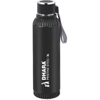 Dhara Stainless Steel Quench Inner Steel Insulated Water Bottle 700ml Black