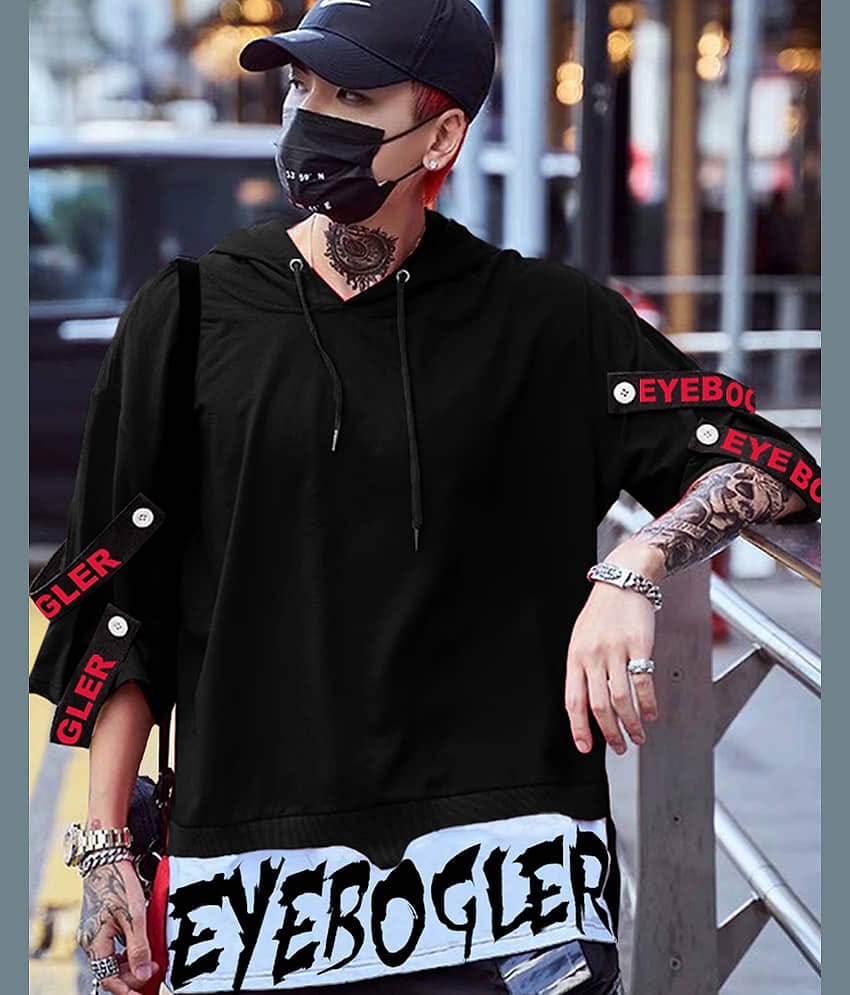 Eyebogler Men Polyester Oversized Fit Solid T-Shirt ( Multicolor11 )