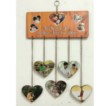 Brown Heart Wooden Photo Frame