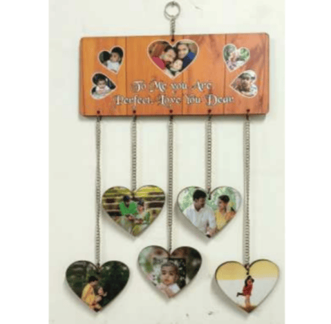 Brown Heart Wooden Photo Frame