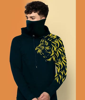 RELANE Men Cotton Blend Regular Fit Printed T-Shirt ( Navy )