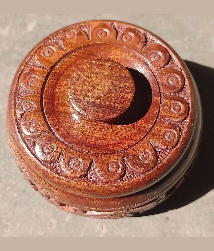 SWH - Brown Wooden Utility Container ( Pack of 1 )