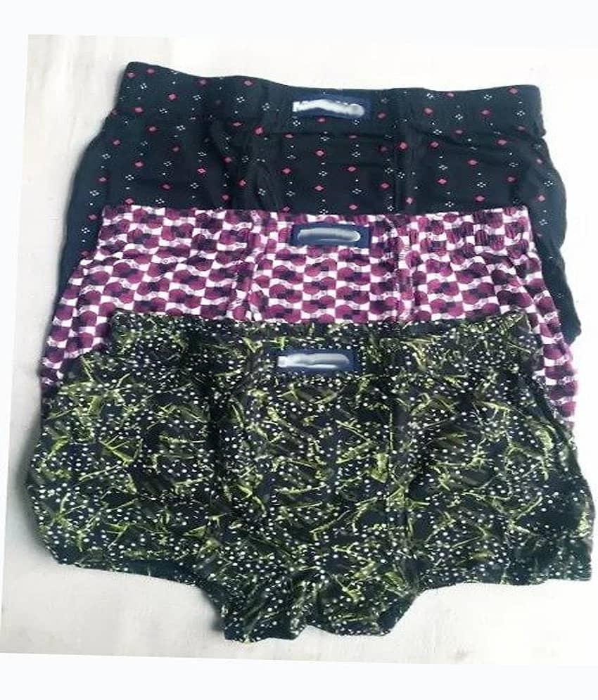 Cavenders Pack of 3 Nylon Trunks For Men's ( Multicolor )