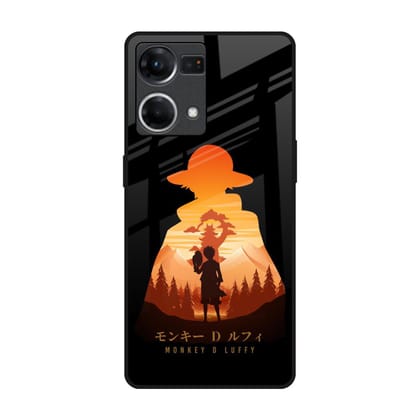 Luffy One Piece Glass Case for OPPO F21 Pro