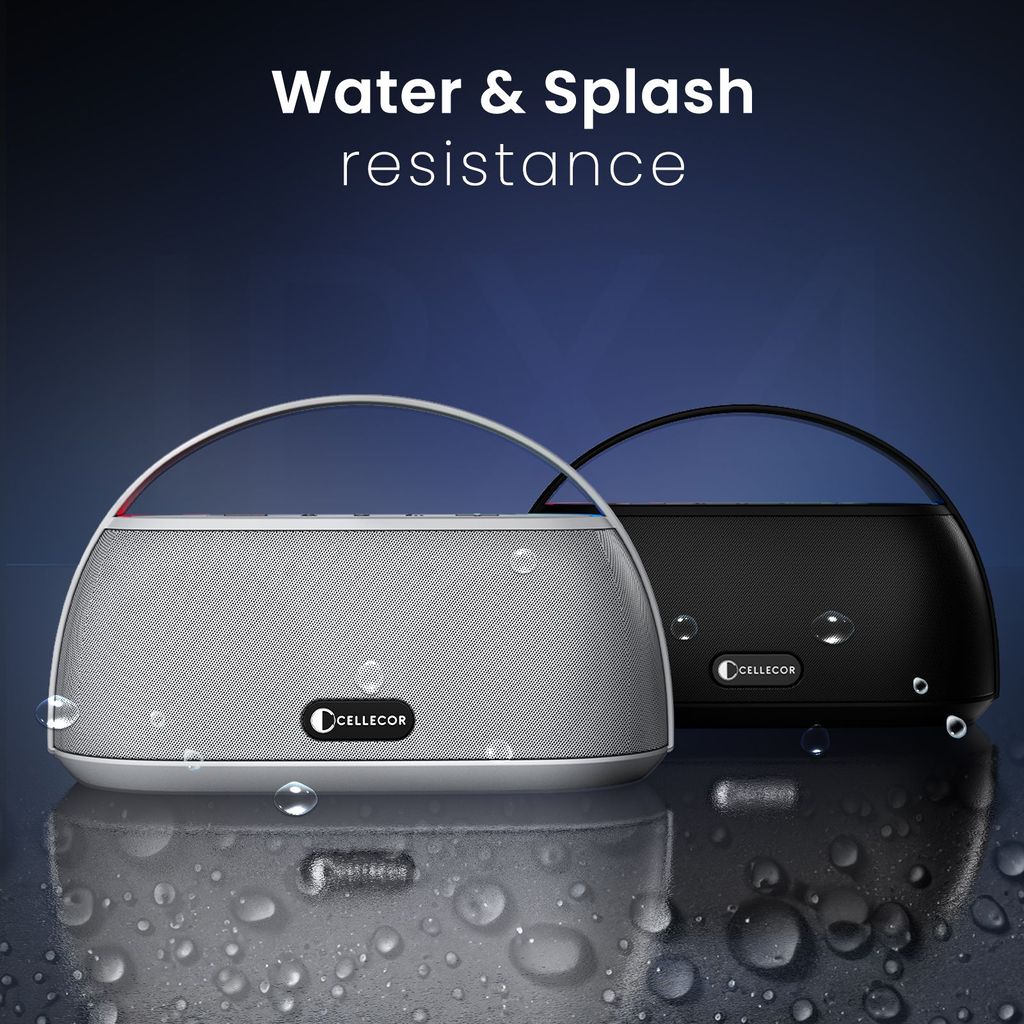 Cellecor CLB-60 | 10 Hr Playtime | BT-v5.3 | 2600mAH | Water Resistant 10 W Bluetooth Speaker-Black