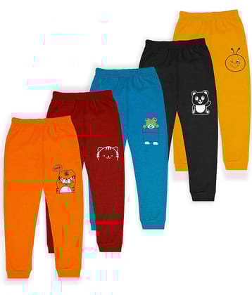 J&JP Pack of 5 Boys Cotton Blend Trackpant ( Multicolor )