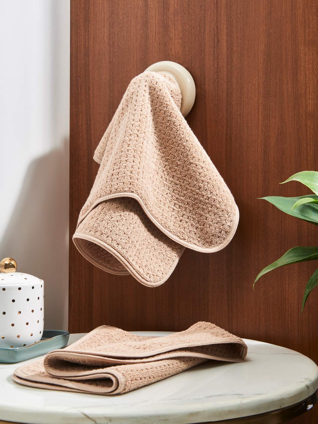 DDECOR - Linea Collection 100% Cotton Bomboo    Hand Towel |40 CM X 60 CM| - Beige