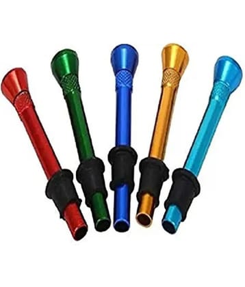 Puff Smart Metal Bong Shooter Mouth Tip Filters 6cm 5 Pcs Aluminium Outside Fitting Hookah Mouth Tip  (Multicolor, Pack of 5)