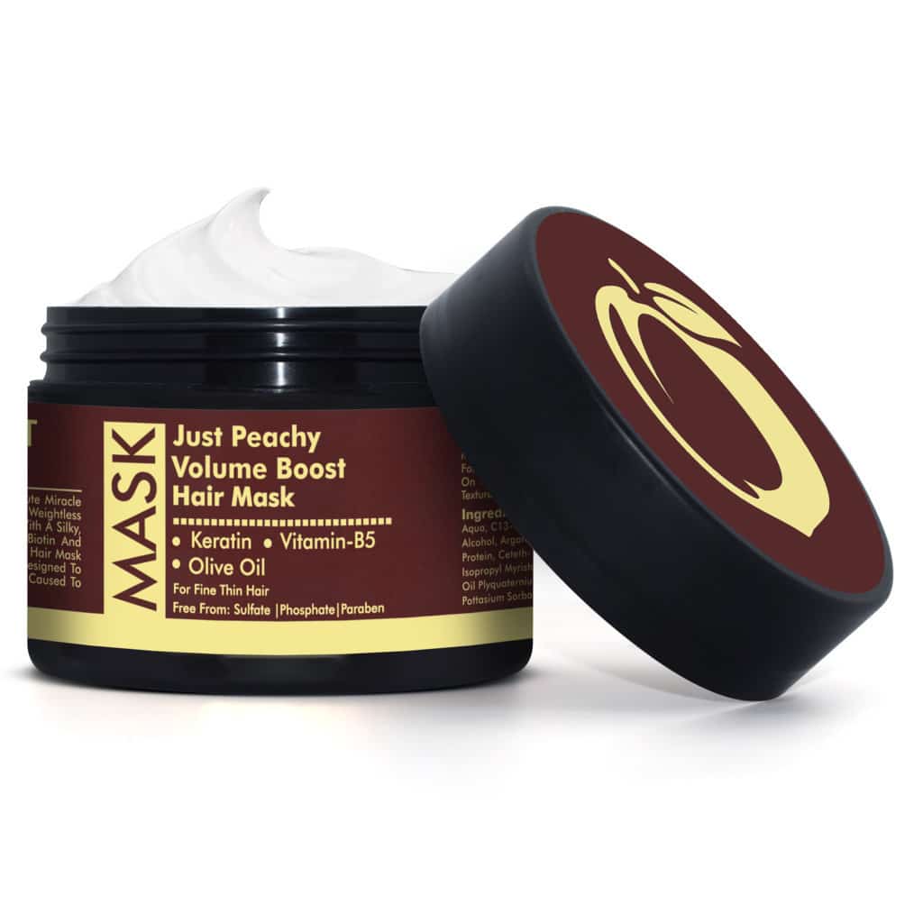 Just Peachy Volume Boost Hair Treatment Mask Keratin Olive Oil & Pro Vitamin B5 200ml