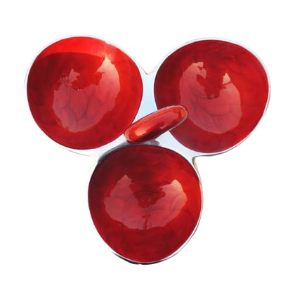 Aluminium Decorative Three Pot Tray (AMAS3070 R)