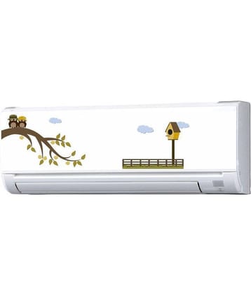Asmi Collection Split AC Sticker Owls on Apple Tree Wall Sticker Sticker ( 16 x 70 cms )