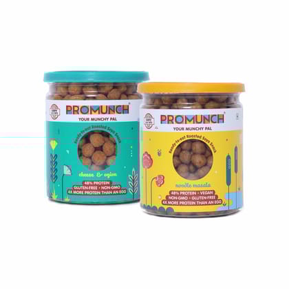 Dual Pack Protein Snacks (Noodle Masala , Cheese & Onion) 150gm x 2