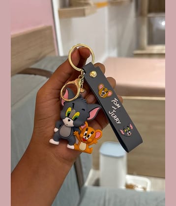 Tom and jerry Combo rubber keychain, high quality keyring For Car Bike Gifting Girls Boys Kids Teens Key Chain